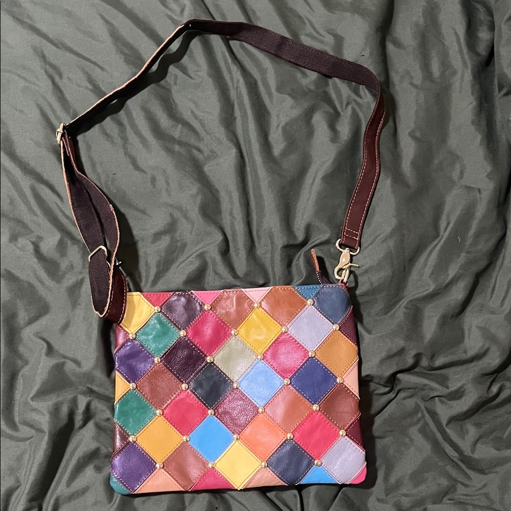 Multicolor Patchwork Crossbody Bag
